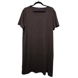 RipSkirt Hawaii Tee Shirt Dress Women LG Gray Short Sleeve Stretch UPF Beach EUC